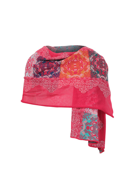 High Priestess Tile Shawl- Red