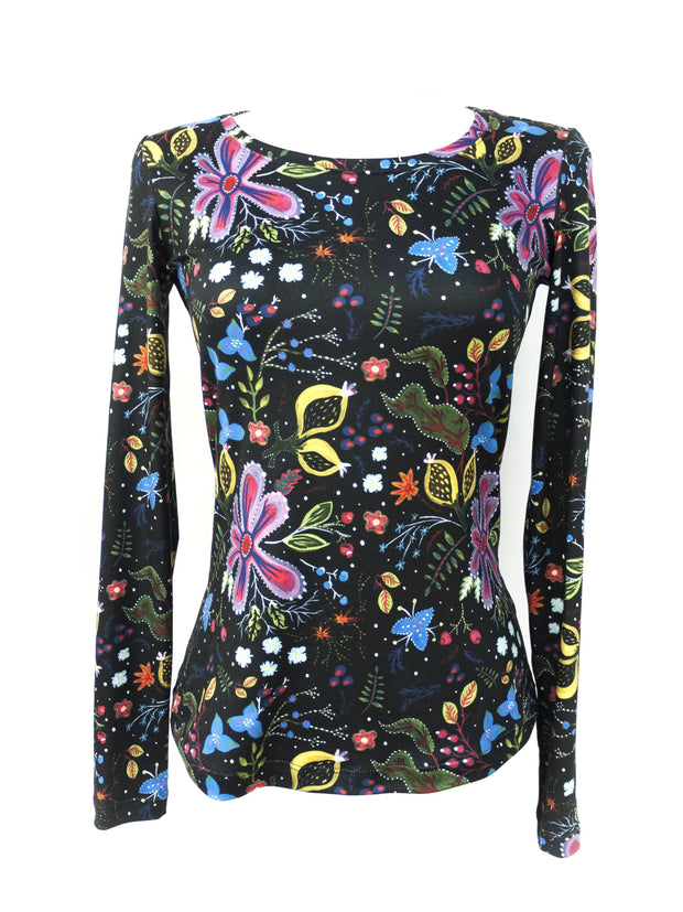 Floral Burst Print Top