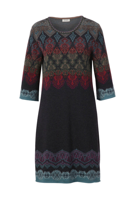 Royal Tapestry Dress - charcoal