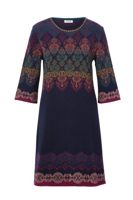 Royal Tapestry Dress - navy