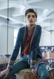 Vertical Stripe Cardigan